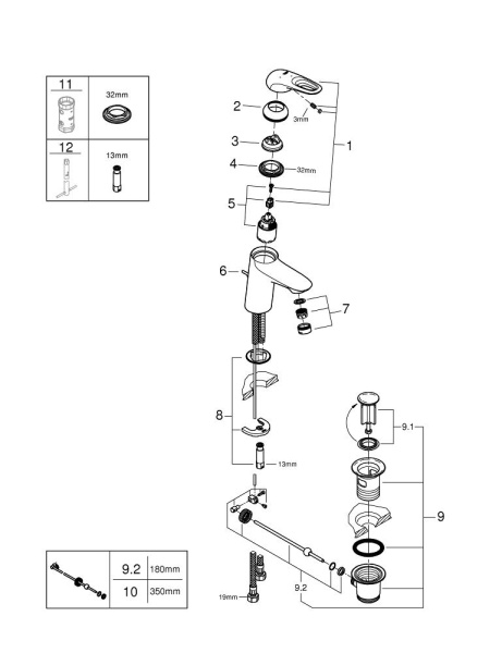 Смеситель для раковины GROHE Eurostyle New 23374 003 (23374003) хром