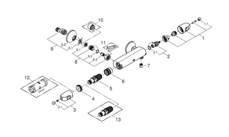Термостат для душа Grohe Grohtherm 1000 New 34143 003 (34143003) хром Термостат для душа Grohe Grohtherm 1000 New 34143 003 (34143003) хром