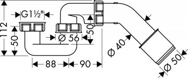 Сифон для душевого поддона Viega 106263