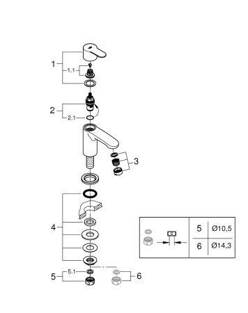 Вертикальный вентиль Grohe Eurostyle Cosmopolitan 23039 002 (23039002) хром 