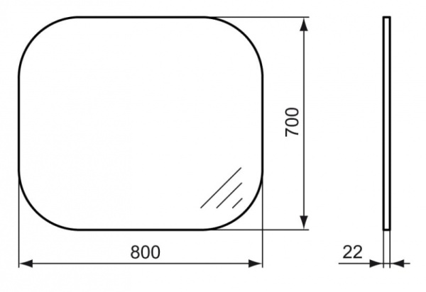 Зеркало Ideal Standard SoftMood T7826BH
