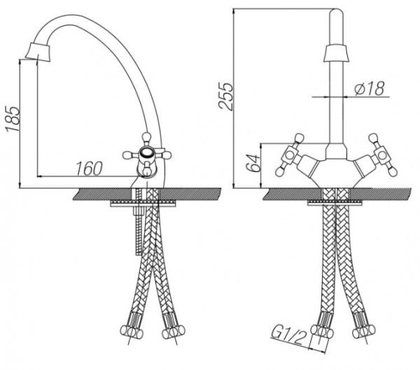 Смеситель для кухни Paulmark Essen Es221001 Смеситель для кухни Paulmark Essen Es221001