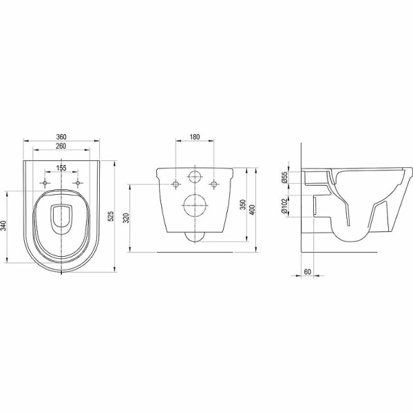 Унитаз подвесной Ravak Chrome RimOFF X01651