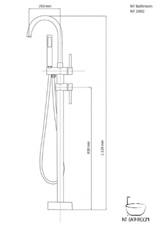 Смеситель для ванны NT Bathroom NT1003