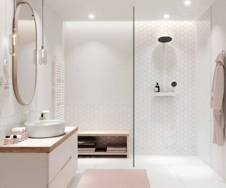 Душевая система с термостатом Hansgrohe Pulsify S 24241700, белый матовый