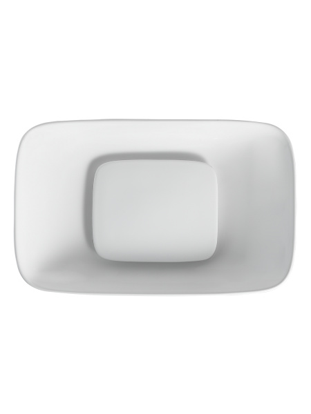 Тумба с раковиной подвесная 70 см, Orange Line Li-70TubMDF+B07-600W черный/белый