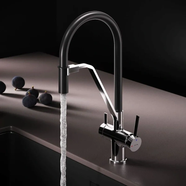 Смеситель для кухни с подключением к фильтру Am.Pm Func F8F07802 хром/черный