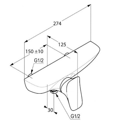Смеситель для душа Kludi Ambienta 537100575