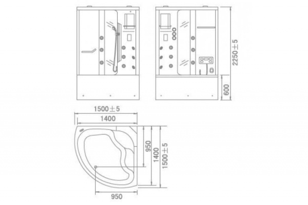 Душевая кабина Orans (с баней) SR-9907