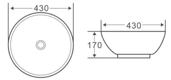 Накладная раковина (44х44) BelBagno BB1077