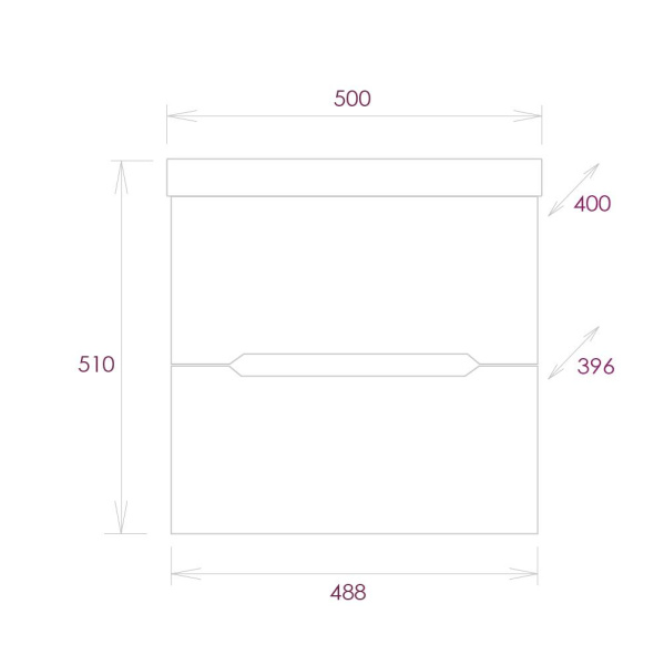 Тумба под раковину подвесная Onika Айленд 50 105021