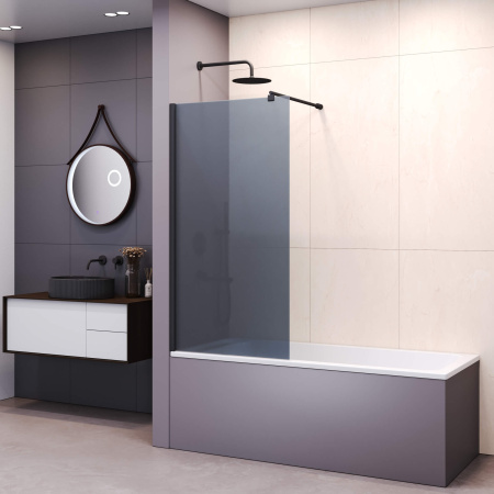 Шторка на ванну 90 см RGW Screens SC-050B 351105009-34 тонированное