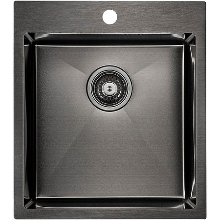 Кухонная мойка Paulmark  Favor PM214551-GM вороненая сталь