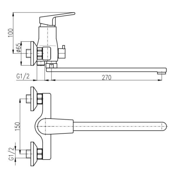 Смеситель для ванны Rav Slezak Colorado CO153.5CMATZ