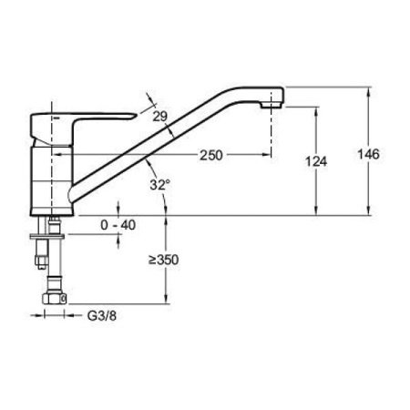 Смеситель для кухни Jacob Delafon July E16084-4-CP