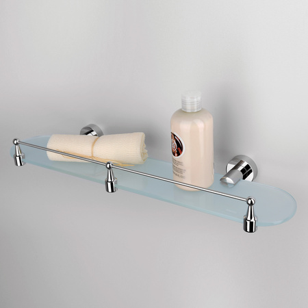 Полка стеклянная с бортиком WasserKRAFT Donau K-9444