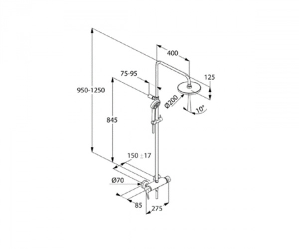 Душевая система Kludi Logo 6808505-00