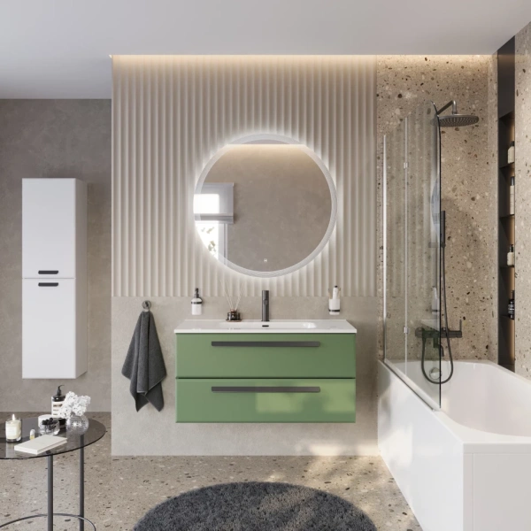 Тумба под раковину Cezares ECO-CER-N-1000-2C-SO-PS-P Фисташковый Софт без ручек