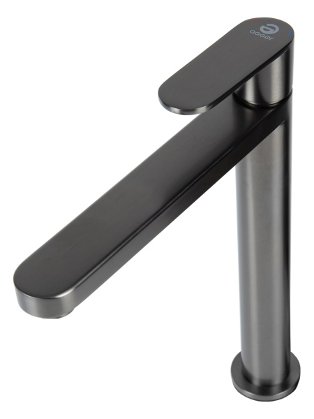 Смеситель для накладной раковины однорычажный высокий Agger Sweet A2712155 оружейная сталь матовая