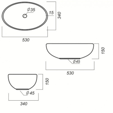Раковина 1Marka Ringo Cut 53  У84088
