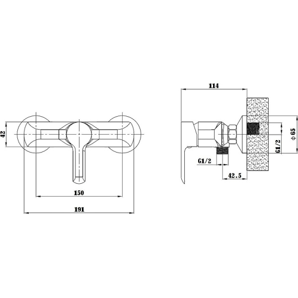 Смеситель для душа ESKO SORRENTO (SR 80)
