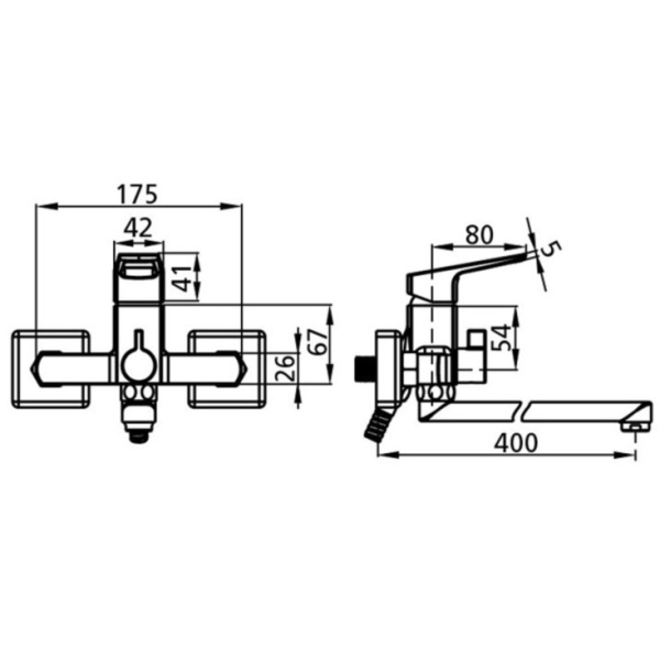 Смеситель для ванны Milardo Atlantic (ATLSBLCM10)