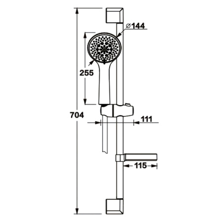 Стойка для душа Ganzer (синий) GZ8629