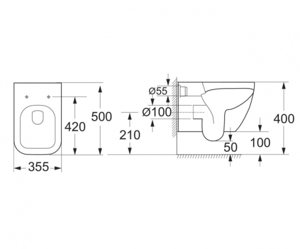 Подвесной унитаз BelBagno Alpina BB10100CH