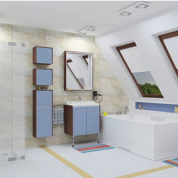 Зеркальный шкаф Акватон Фабиа 65 (белый/ясень) 1A159702FBAE0