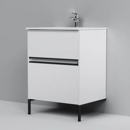 Тумба без раковины 60 см Am.Pm Sense M7BFUX0602WG белый глянец
