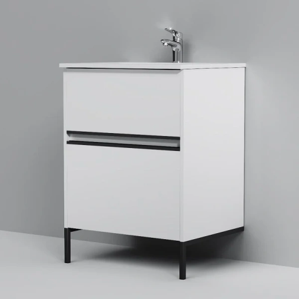 Тумба без раковины 60 см Am.Pm Sense M7BFUX0602WG белый глянец