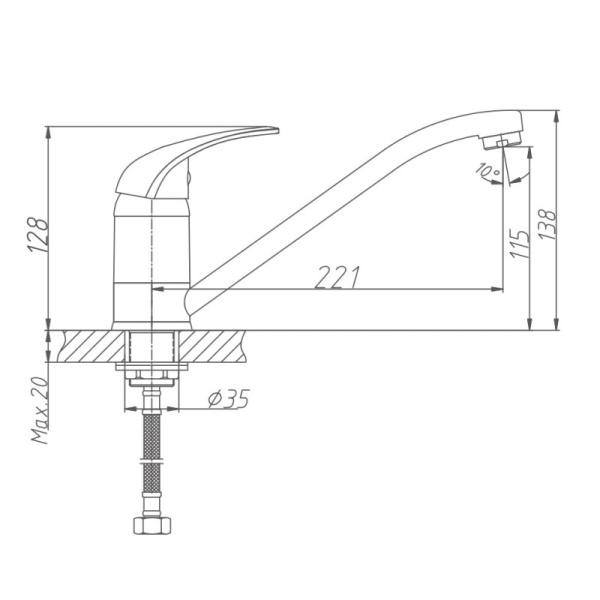 Смеситель для кухни Haiba HB4903