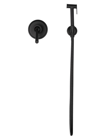 Смеситель с гигиеническим душем встраиваемый WONZON & WOGHAND STEAM, черный матовый WW- 88849008-MB