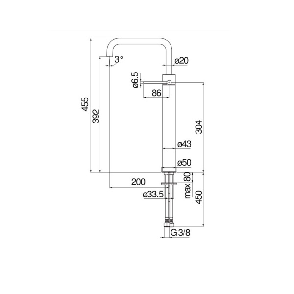 Смеситель для раковины Nobili Velis VE125128/3CR