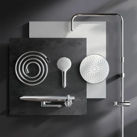 Душевая система с изливом Am.Pm Gem F0790700 хром