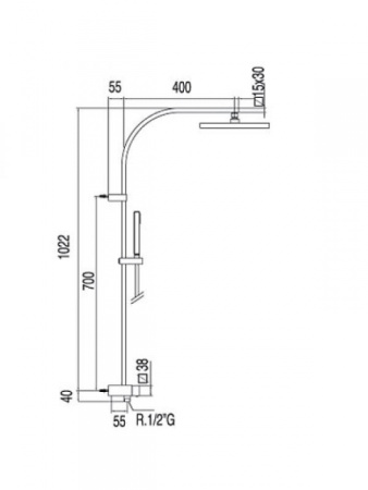 Душевая система TRES Showers CUADRO 107131