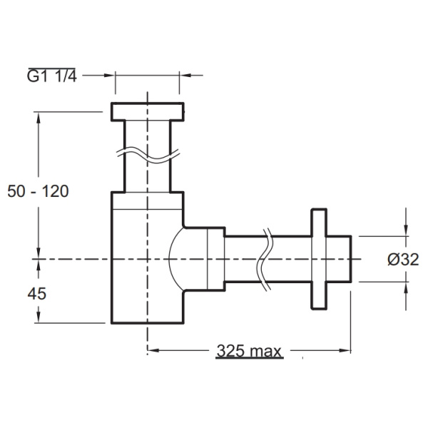 Сифон для раковины Jacob Delafon E78297-CP