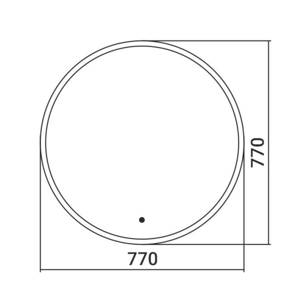 Зеркало с хололной подсветкой Art&Max Sanremo AM-San-770-DS-F-Gold