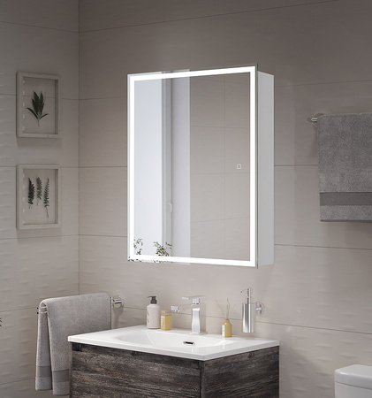 Зеркальный шкаф (60х80) BelBagno SPC-GRT-600/800-1A-LED-TCH с подсветкой
