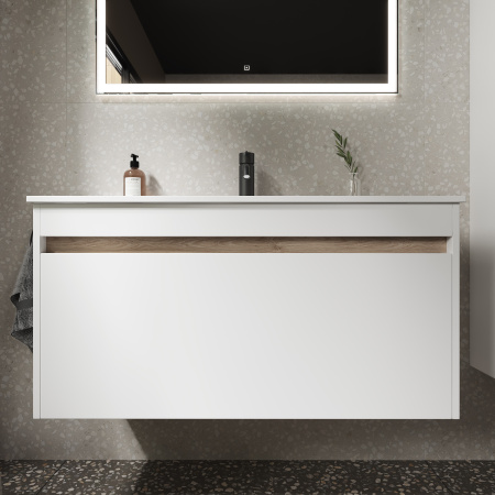 Тумба под раковину Sancos  Smart SM100W белый глянец