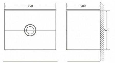 Раковина Belbagno Onda BB750/500-LV-MR-OND