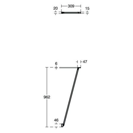 Угловая крепежная опора 1000 Ideal Standard CONNECT 2, K9381V3