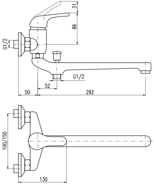 Смеситель для ванны Rav Slezak Sazava SA357.5