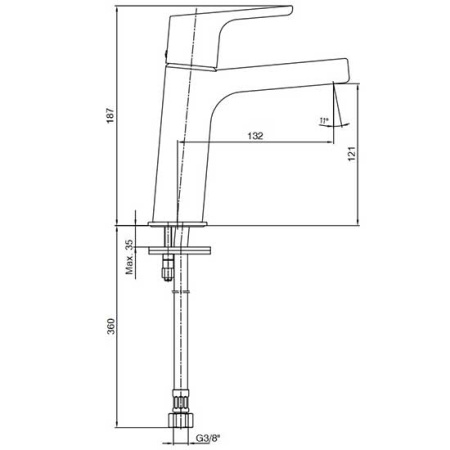 Смеситель для раковины Eca Luna 102108940EX