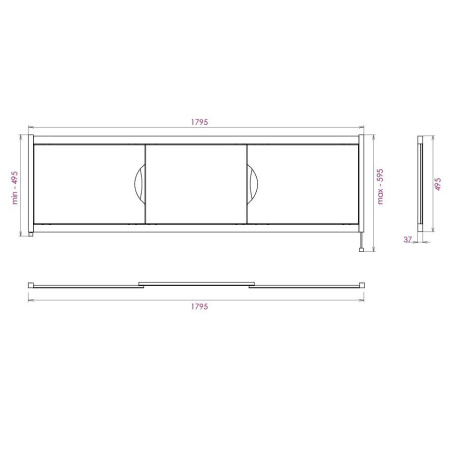 Экран под ванну Onika Лагуна 180 518007