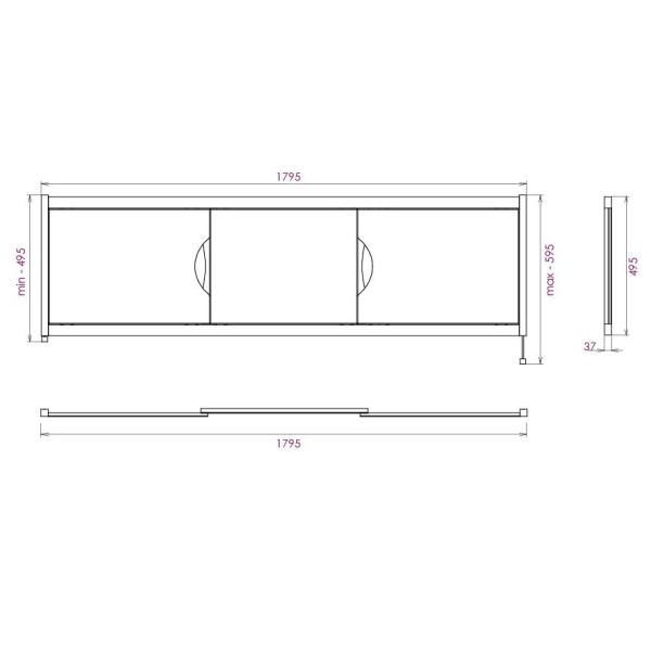 Экран под ванну Onika Лагуна 180 518007