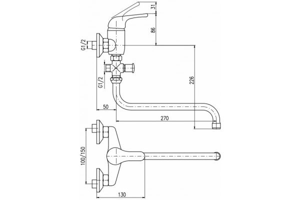 Смеситель для ванны Rav Slezak Sazava SA556.5