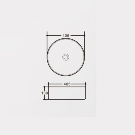 Раковина накладная (40,5х40,5) Vincea VBS-316 белый