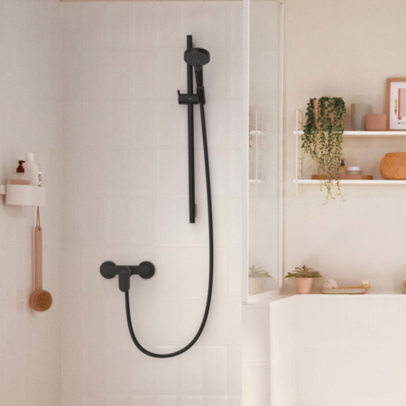Смеситель для душа однорычажный Hansgrohe Rebris S 72640670 черный матовый