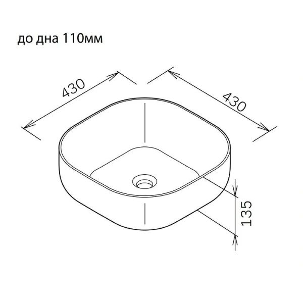 Раковина накладная Am.Pm Func M8FWCC30430BM черный матовый